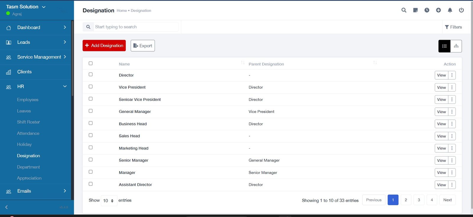 Department & Designation